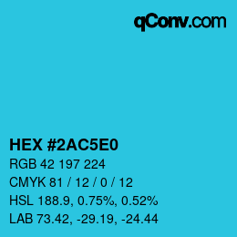 Color code: HEX #2AC5E0 | qconv.com