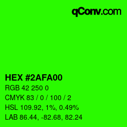 Color code: HEX #2AFA00 | qconv.com