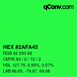 Color code: HEX #2AFA45 | qconv.com