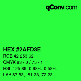 Código de color: HEX #2AFD3E | qconv.com