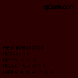 Farbcode: HEX #2B000000 | qconv.com