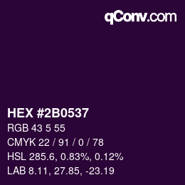 Color code: HEX #2B0537 | qconv.com