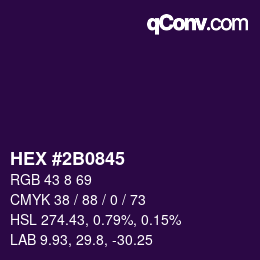 Código de color: HEX #2B0845 | qconv.com