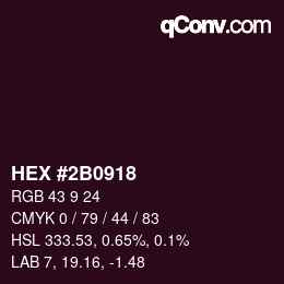 カラーコード: HEX #2B0918 | qconv.com