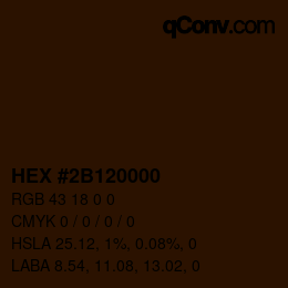 Color code: HEX #2B120000 | qconv.com