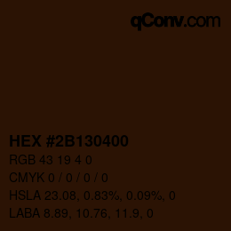 Color code: HEX #2B130400 | qconv.com