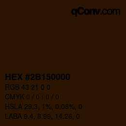 Código de color: HEX #2B150000 | qconv.com