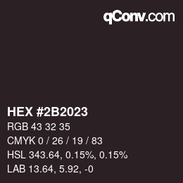 Color code: HEX #2B2023 | qconv.com