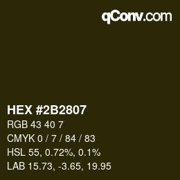 Color code: HEX #2B2807 | qconv.com