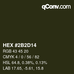 Color code: HEX #2B2D14 | qconv.com