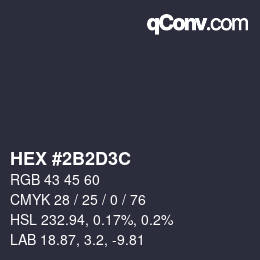 Color code: HEX #2B2D3C | qconv.com