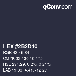 Color code: HEX #2B2D40 | qconv.com