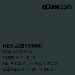 Color code: HEX #2B393800 | qconv.com