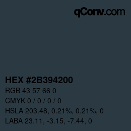 Color code: HEX #2B394200 | qconv.com
