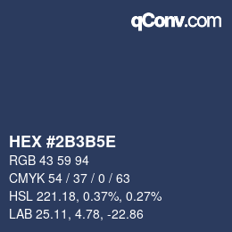 Código de color: HEX #2B3B5E | qconv.com