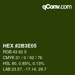 Color code: HEX #2B3E05 | qconv.com