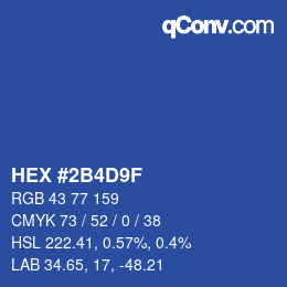 Color code: HEX #2B4D9F | qconv.com
