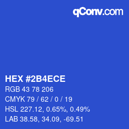 Color code: HEX #2B4ECE | qconv.com