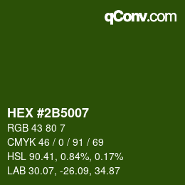 Color code: HEX #2B5007 | qconv.com