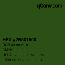 Color code: HEX #2B501500 | qconv.com