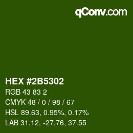 Color code: HEX #2B5302 | qconv.com
