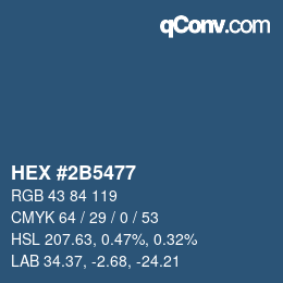 Color code: HEX #2B5477 | qconv.com
