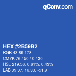 Color code: HEX #2B59B2 | qconv.com