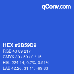 Color code: HEX #2B59D9 | qconv.com