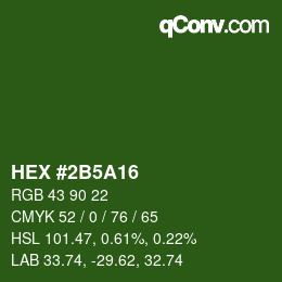 Color code: HEX #2B5A16 | qconv.com