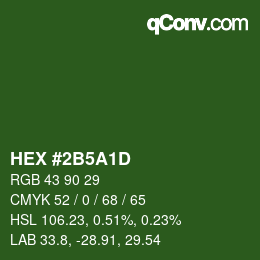 Color code: HEX #2B5A1D | qconv.com