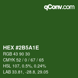 Color code: HEX #2B5A1E | qconv.com