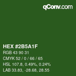 Color code: HEX #2B5A1F | qconv.com