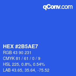 Color code: HEX #2B5AE7 | qconv.com