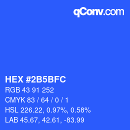 Color code: HEX #2B5BFC | qconv.com