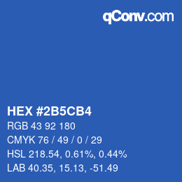 Color code: HEX #2B5CB4 | qconv.com