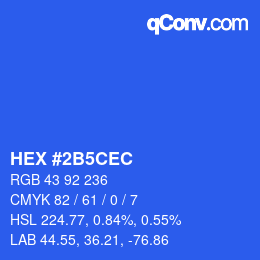 Color code: HEX #2B5CEC | qconv.com