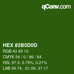 Color code: HEX #2B5D0D | qconv.com