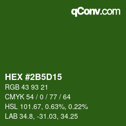 カラーコード: HEX #2B5D15 | qconv.com