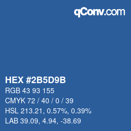 カラーコード: HEX #2B5D9B | qconv.com