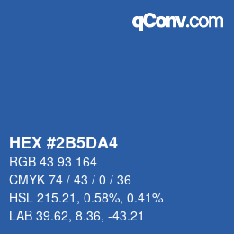 Color code: HEX #2B5DA4 | qconv.com