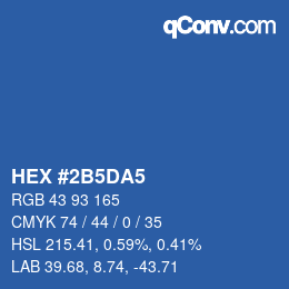 Color code: HEX #2B5DA5 | qconv.com