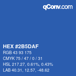 Color code: HEX #2B5DAF | qconv.com