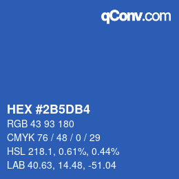 Color code: HEX #2B5DB4 | qconv.com