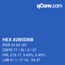 Color code: HEX #2B5DBB | qconv.com