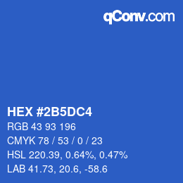 Color code: HEX #2B5DC4 | qconv.com