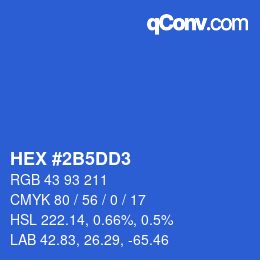 Color code: HEX #2B5DD3 | qconv.com