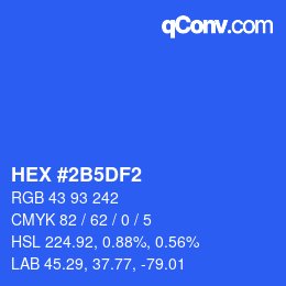 Color code: HEX #2B5DF2 | qconv.com