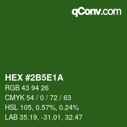 Color code: HEX #2B5E1A | qconv.com
