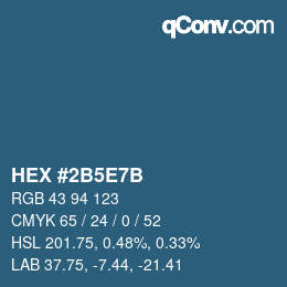 Color code: HEX #2B5E7B | qconv.com