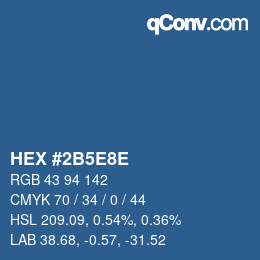 Color code: HEX #2B5E8E | qconv.com